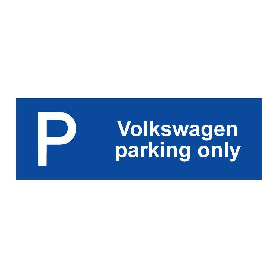 Volkswagen parking only