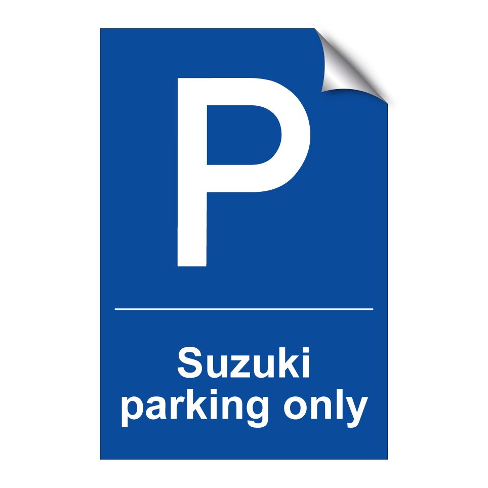Suzuki parking only