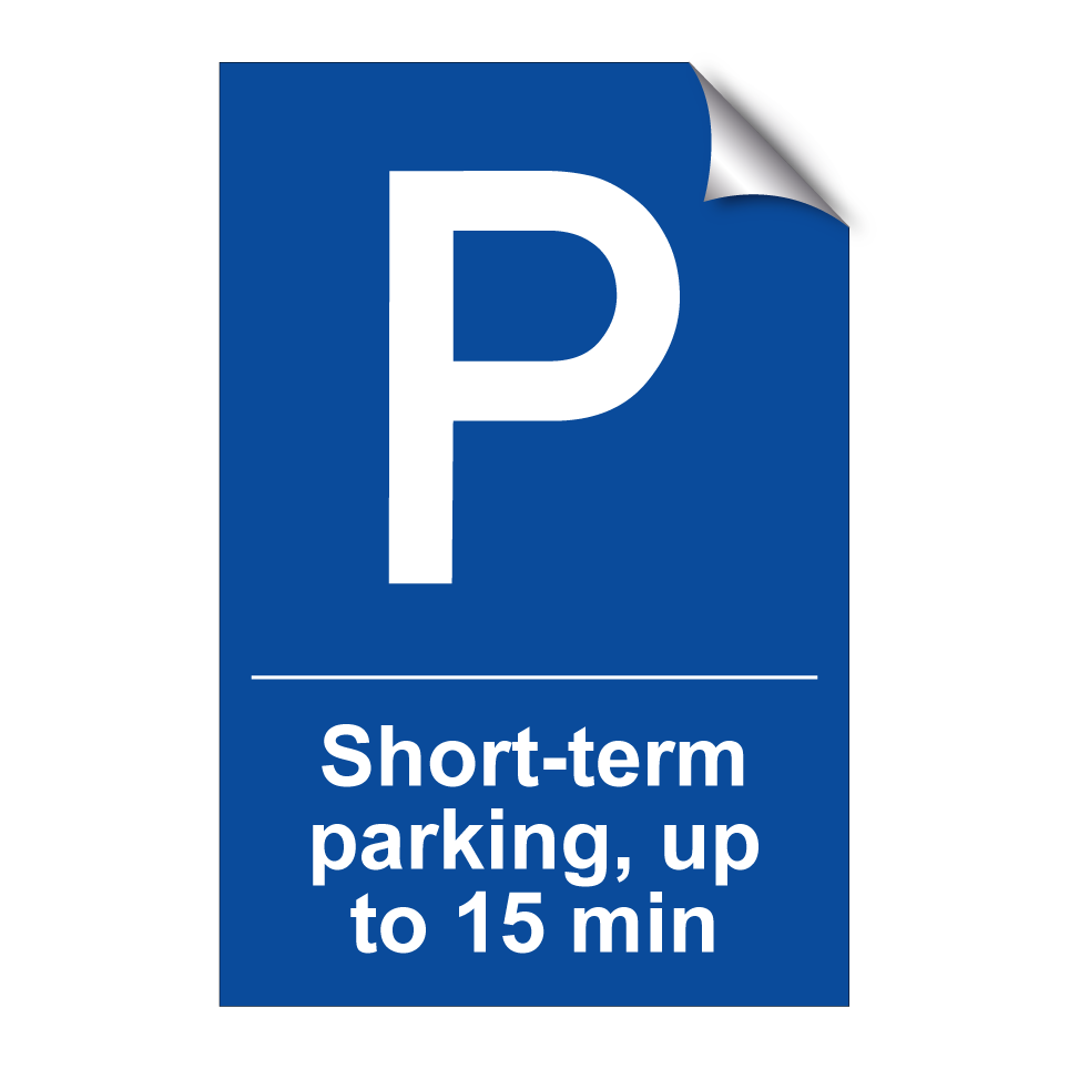 Short-term parking, up to 15 min