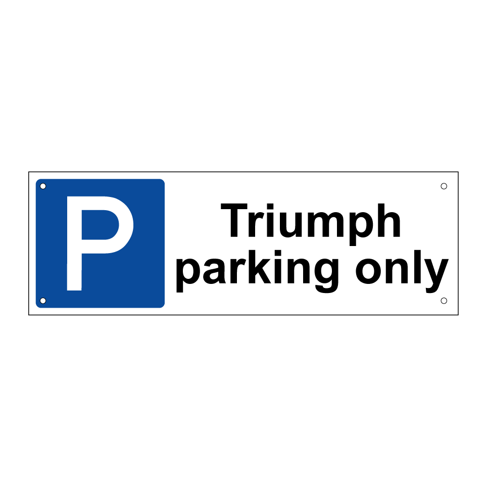 Triumph parking only