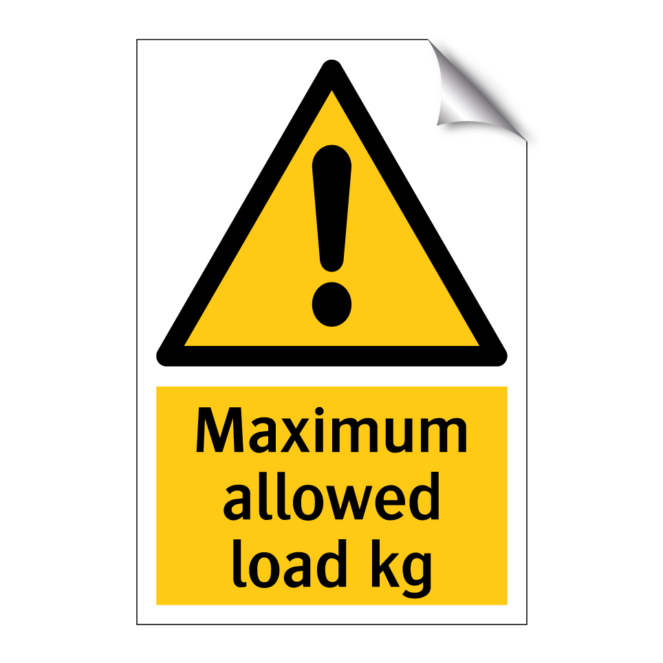 Maximum allowed load kg
