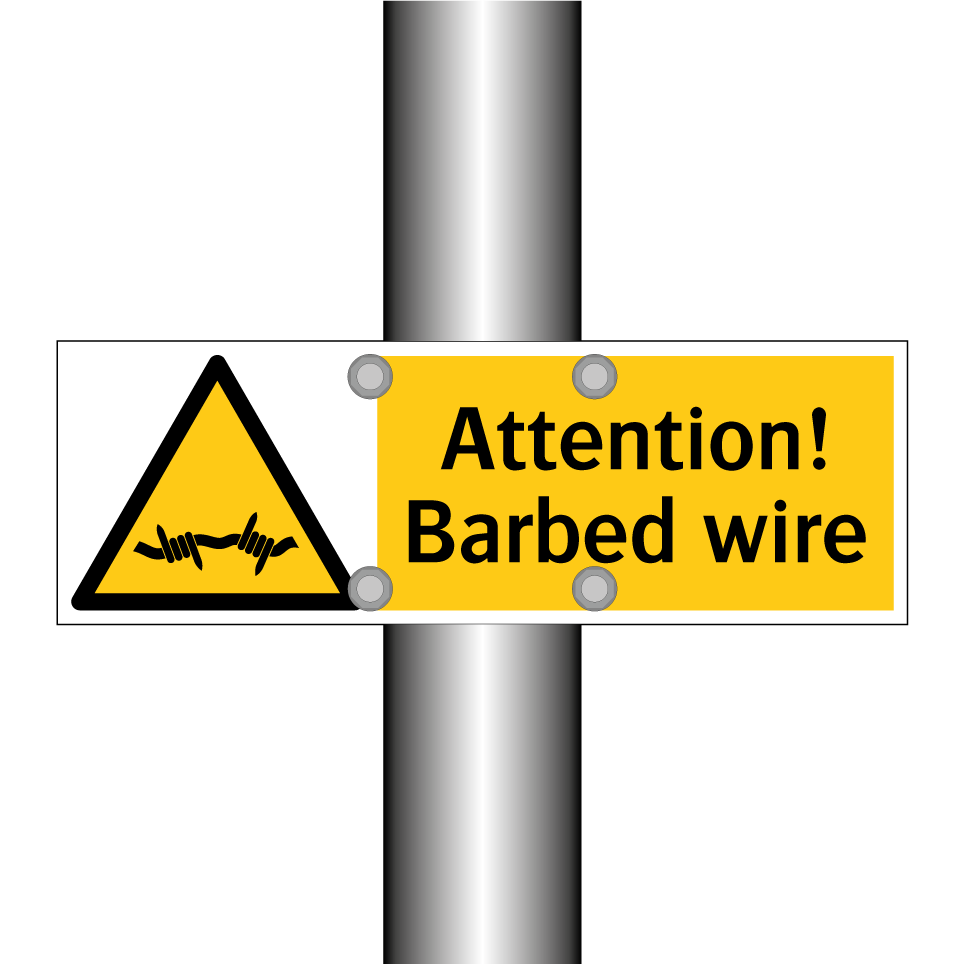 Attention! Barbed wire