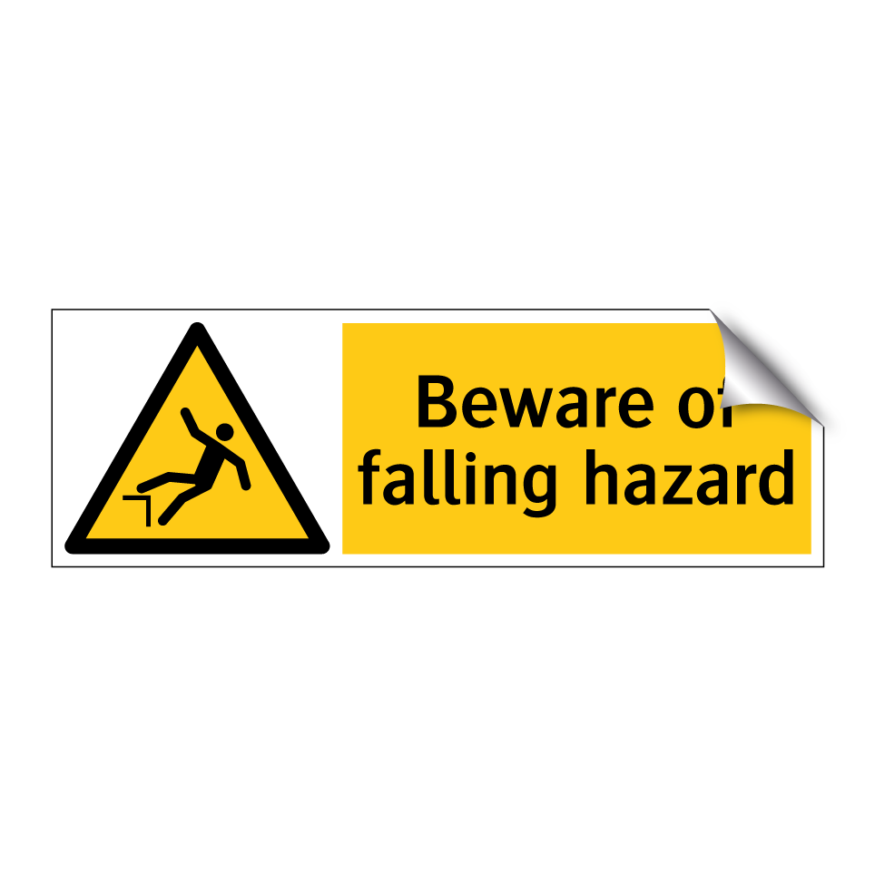 Beware of falling hazard