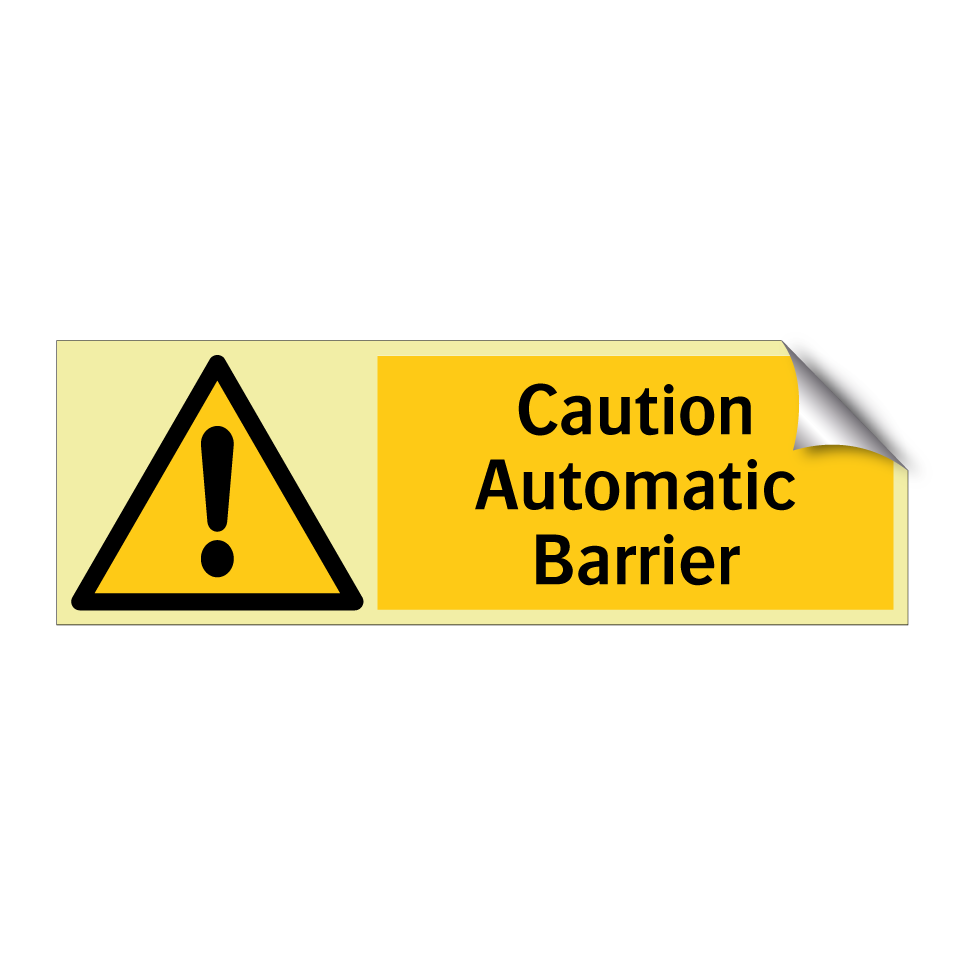 Caution Automatic Barrier