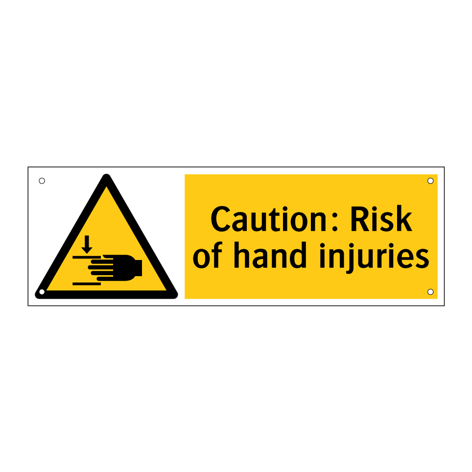 Caution: Risk of hand injuries