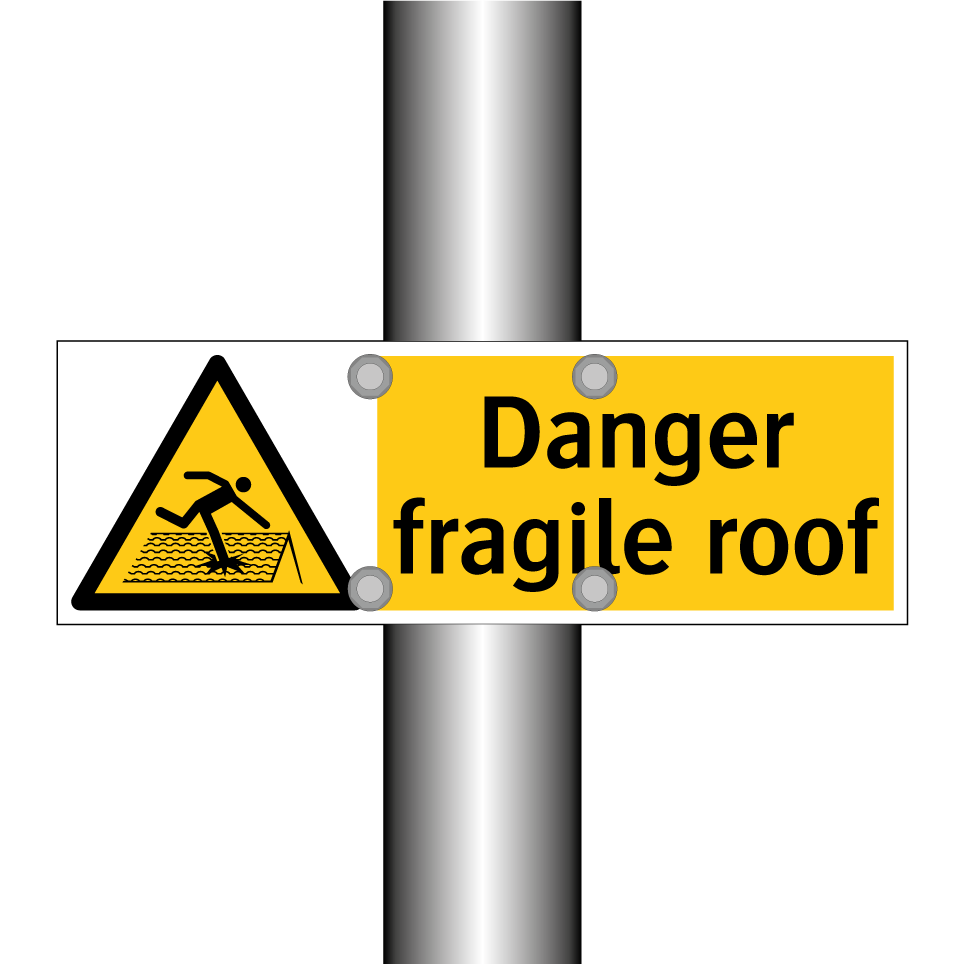 Danger fragile roof