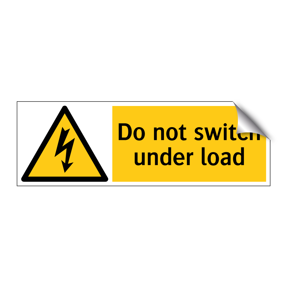 Do not switch under load