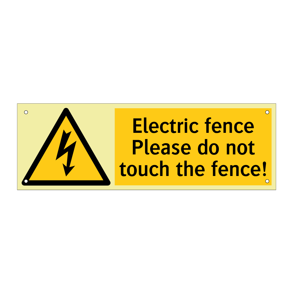 Electric fence Please do not touch the fence!