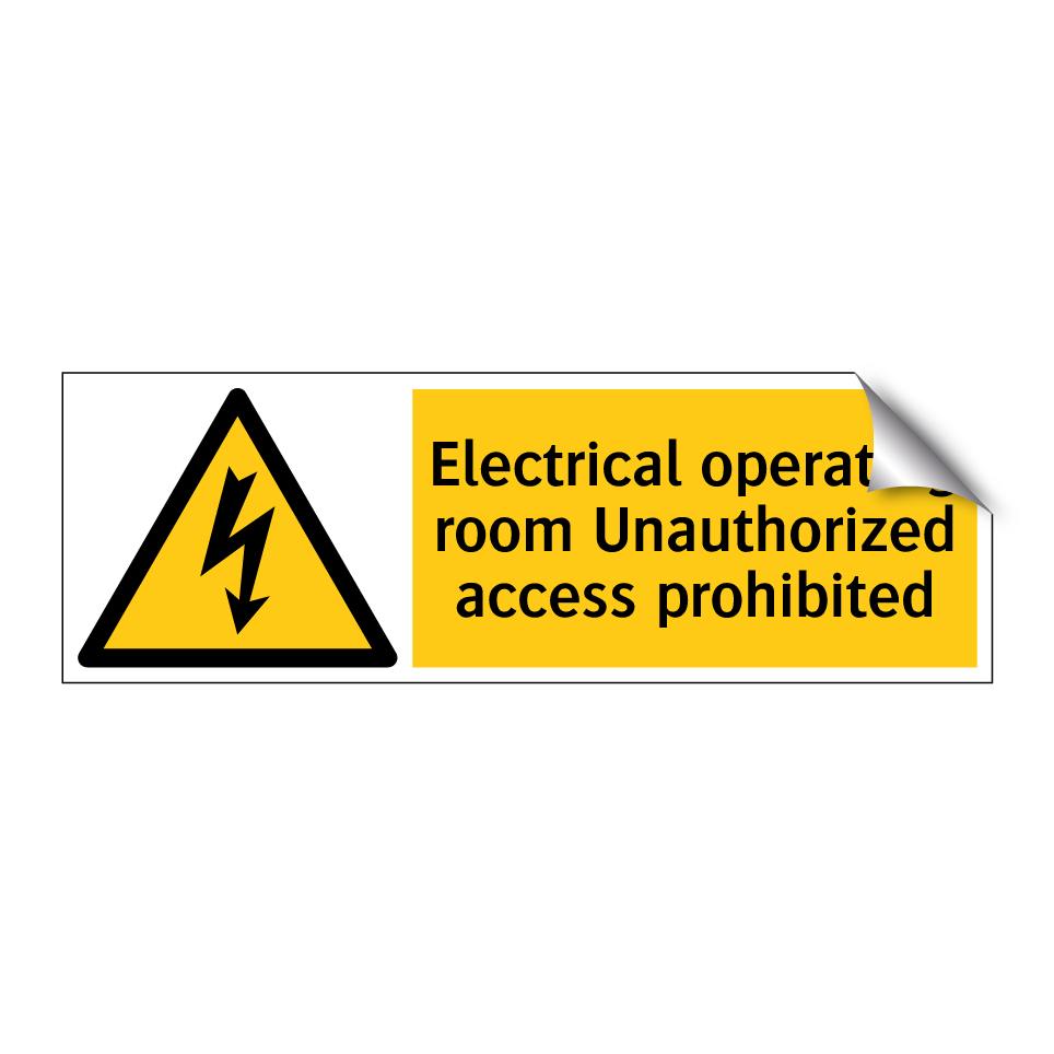 Electrical operating room Unauthorized access prohibited