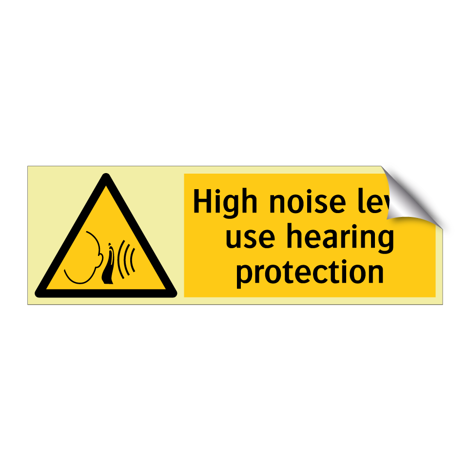 High noise level use hearing protection
