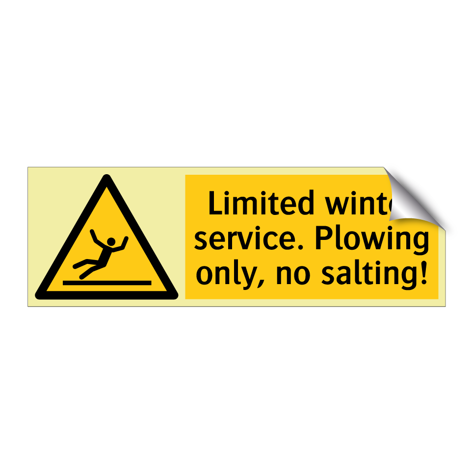Limited winter service. Plowing only, no salting!