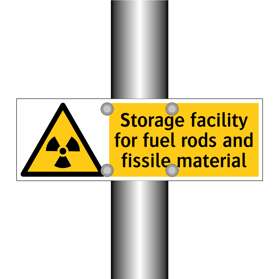 Storage facility for fuel rods and fissile material