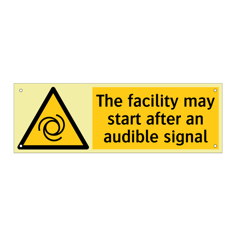 The facility may start after an audible signal