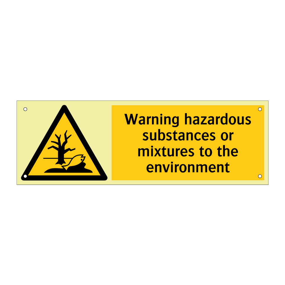 Warning hazardous substances or mixtures to the environment