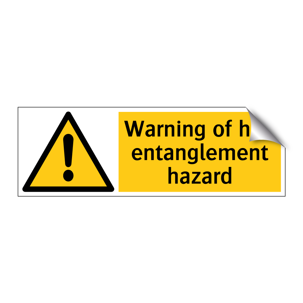 Warning of hair entanglement hazard