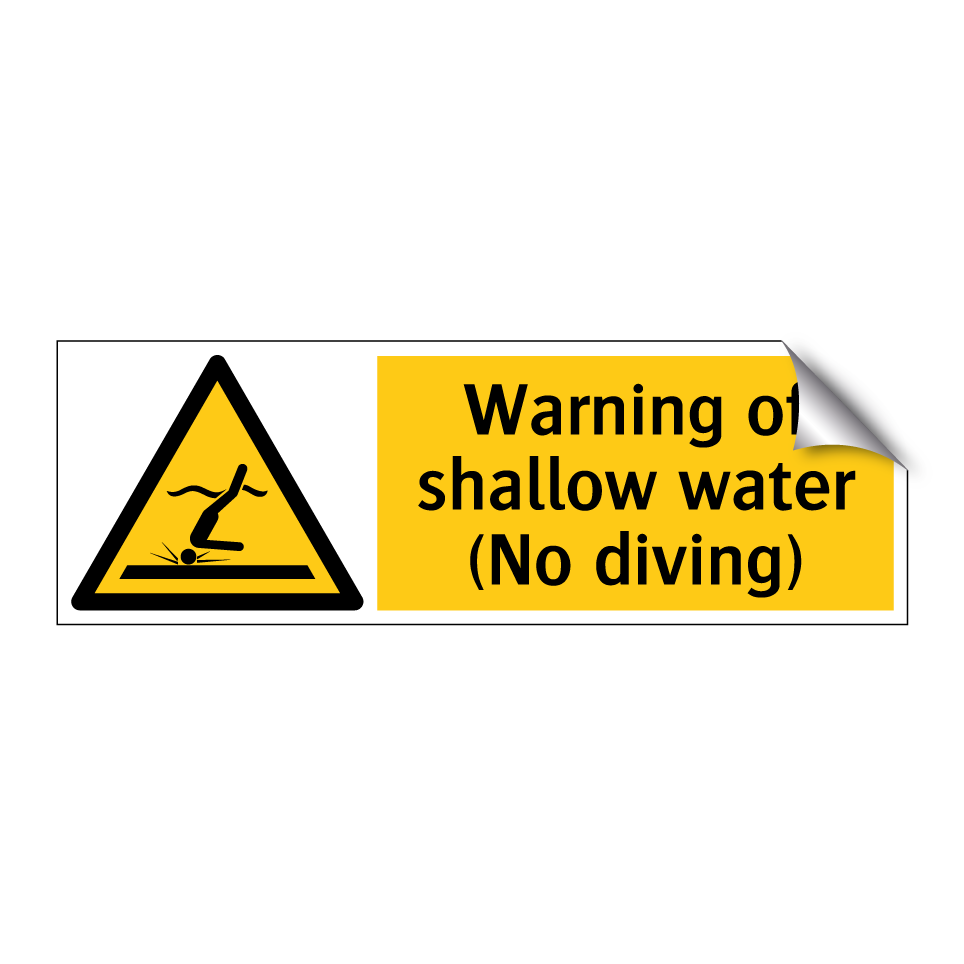Warning of shallow water (No diving)