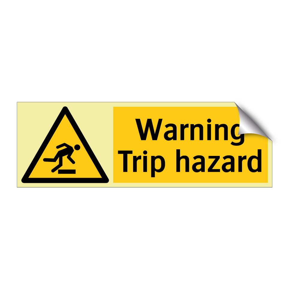 Warning Trip hazard