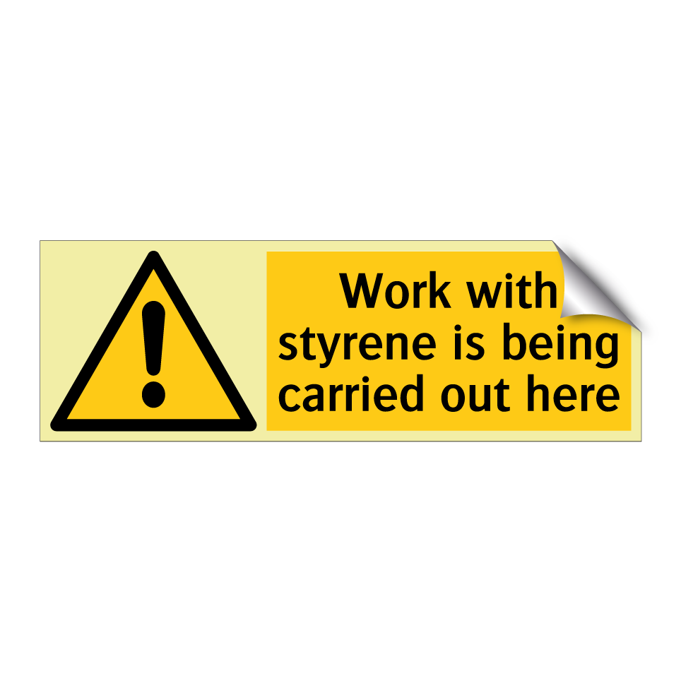 Work with styrene is being carried out here