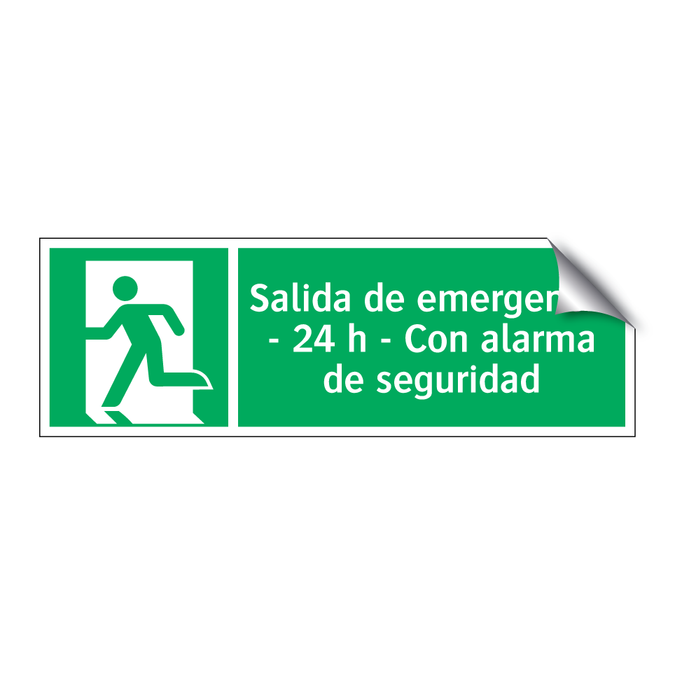 Salida de emergencia - 24 h - Con alarma de seguridad