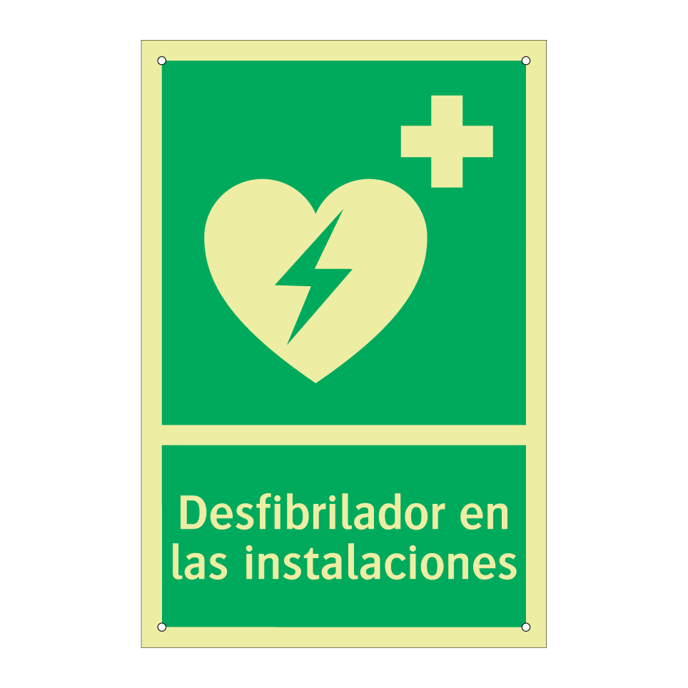 Desfibrilador en las instalaciones