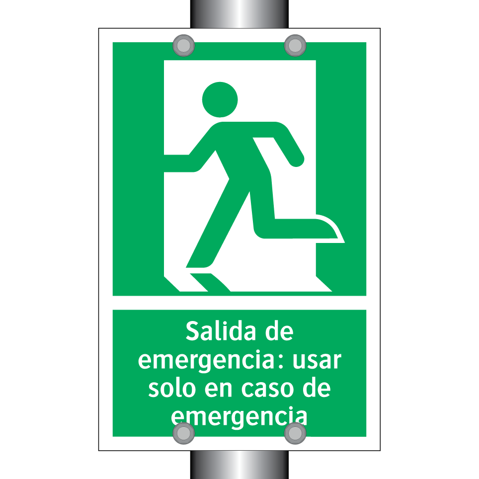 Salida de emergencia: usar solo en caso de emergencia