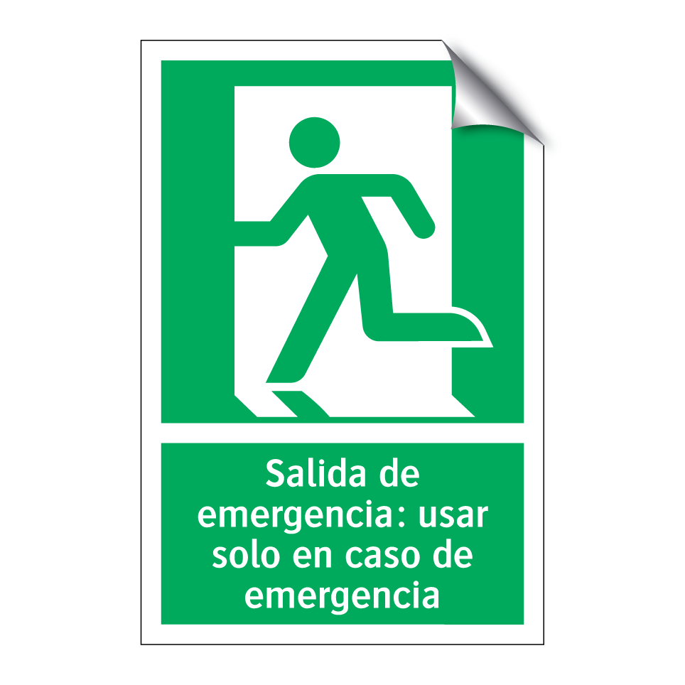 Salida de emergencia: usar solo en caso de emergencia