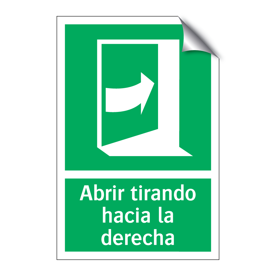 Abrir tirando hacia la derecha