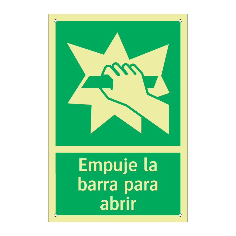 Empuje la barra para abrir