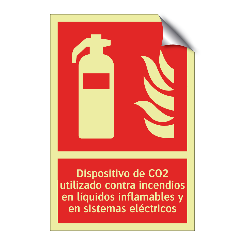 Dispositivo de CO2 utilizado contra incendios en líquidos inflamables y en sistemas eléctricos