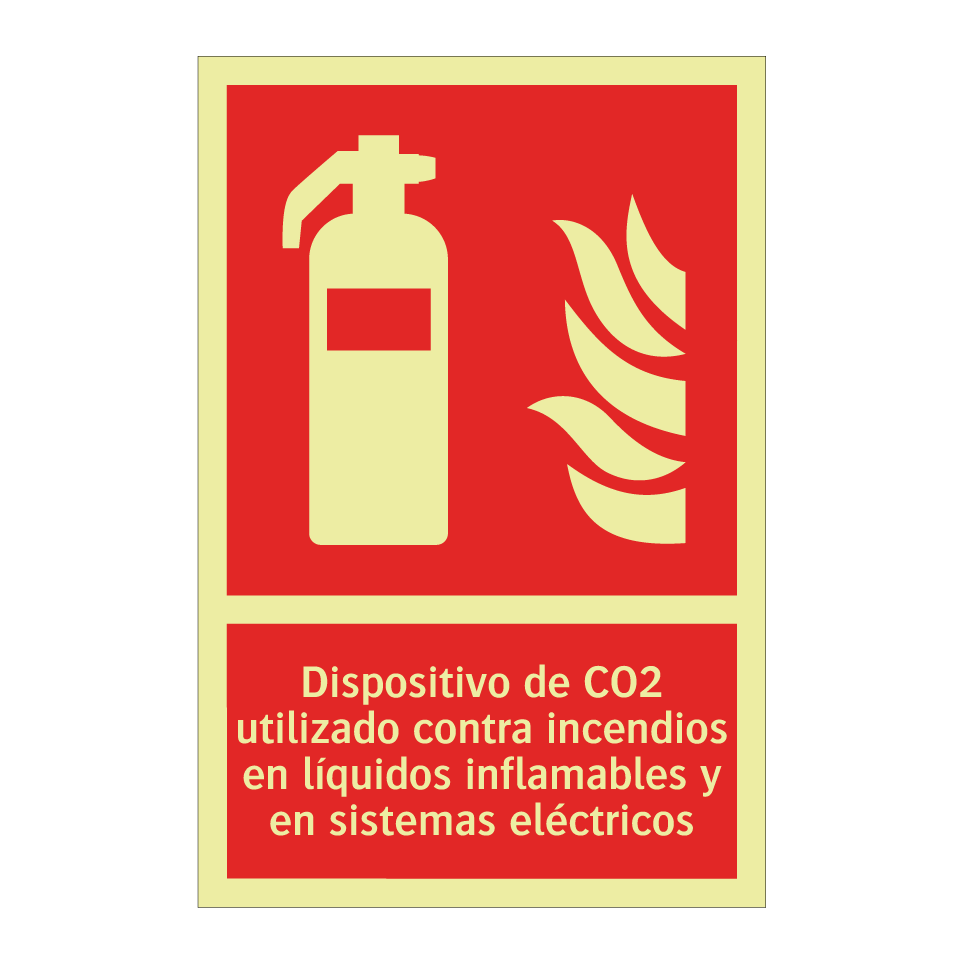Dispositivo de CO2 utilizado contra incendios en líquidos inflamables y en sistemas eléctricos