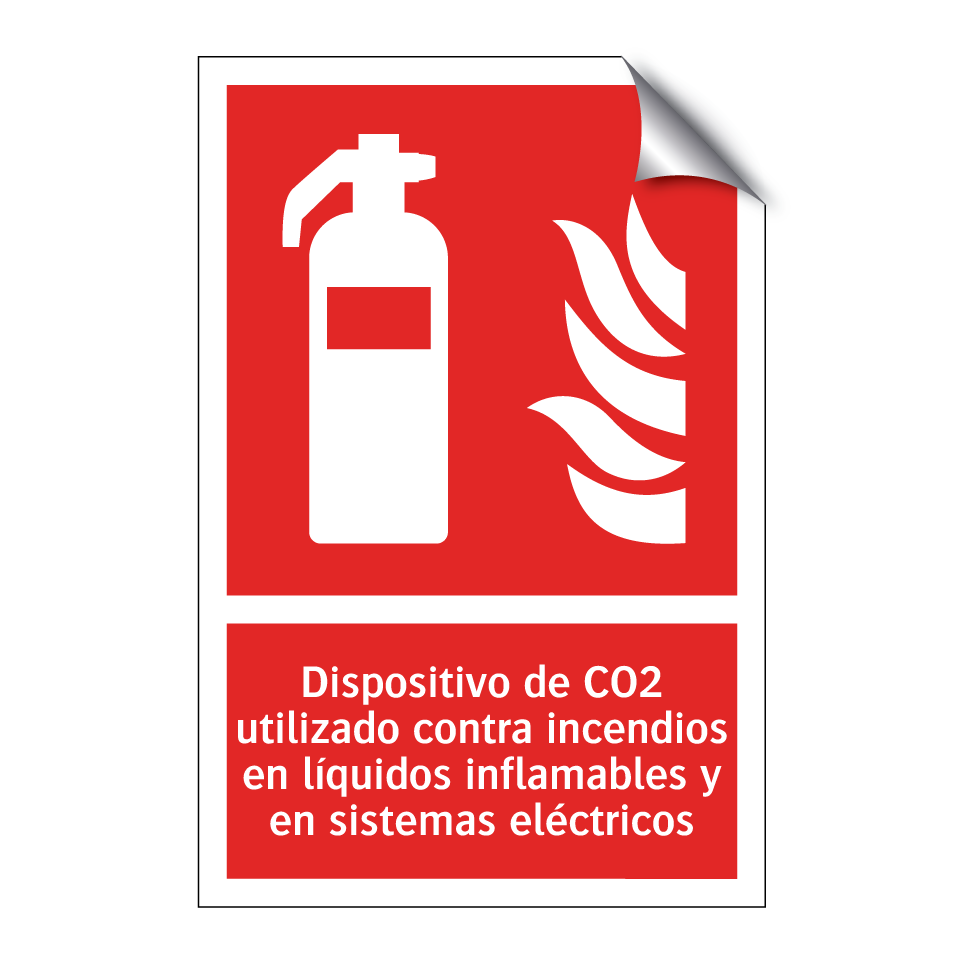 Dispositivo de CO2 utilizado contra incendios en líquidos inflamables y en sistemas eléctricos
