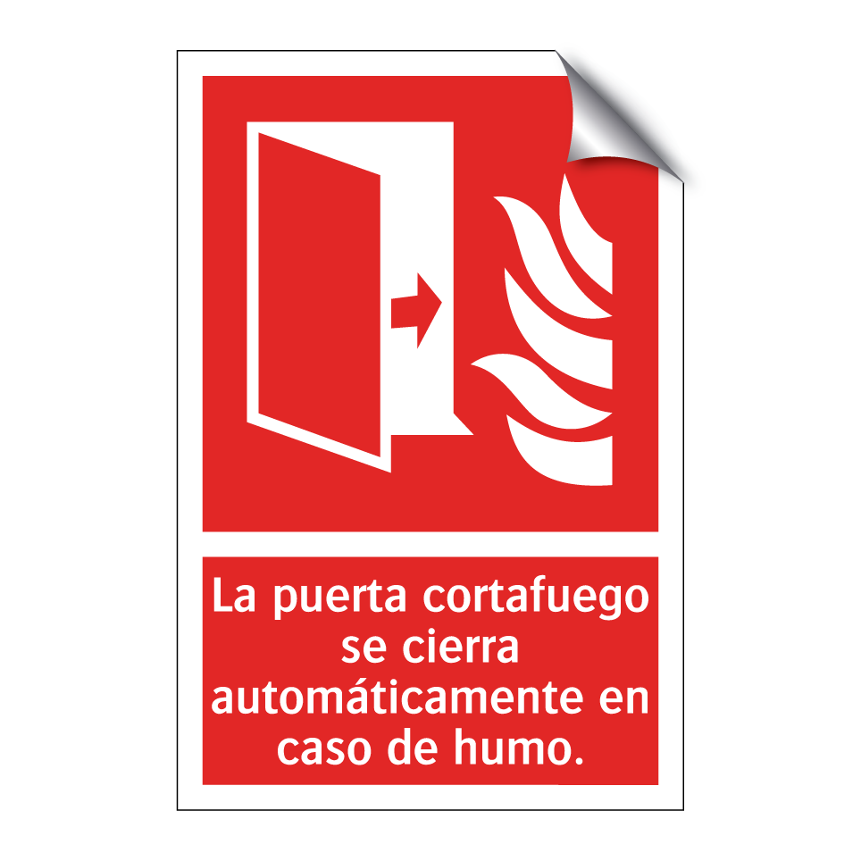 La puerta cortafuego se cierra automáticamente en caso de humo.