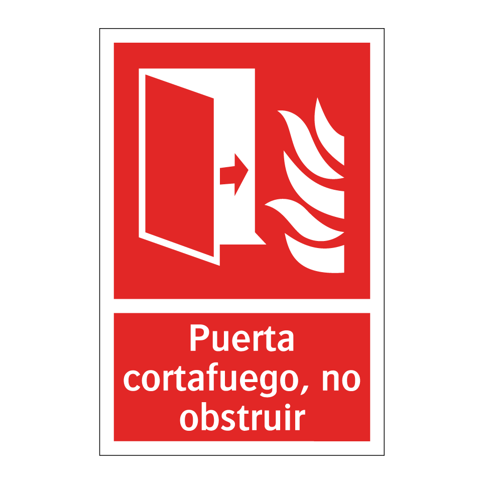 Puerta cortafuego, no obstruir