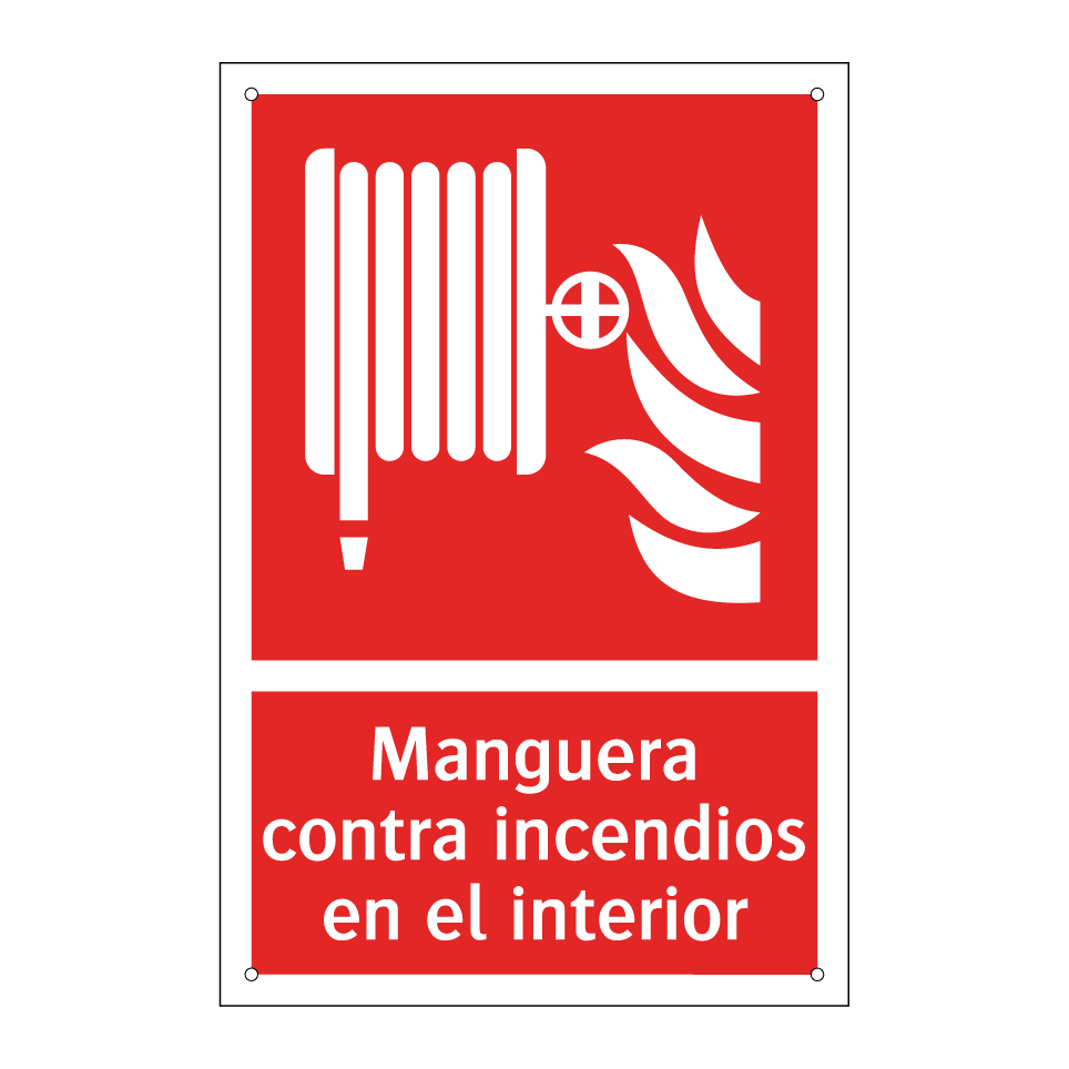 Manguera contra incendios en el interior