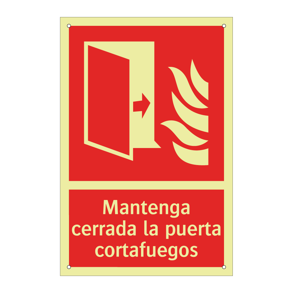 Mantenga cerrada la puerta cortafuegos