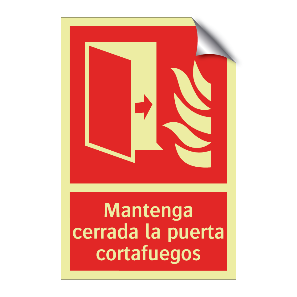 Mantenga cerrada la puerta cortafuegos