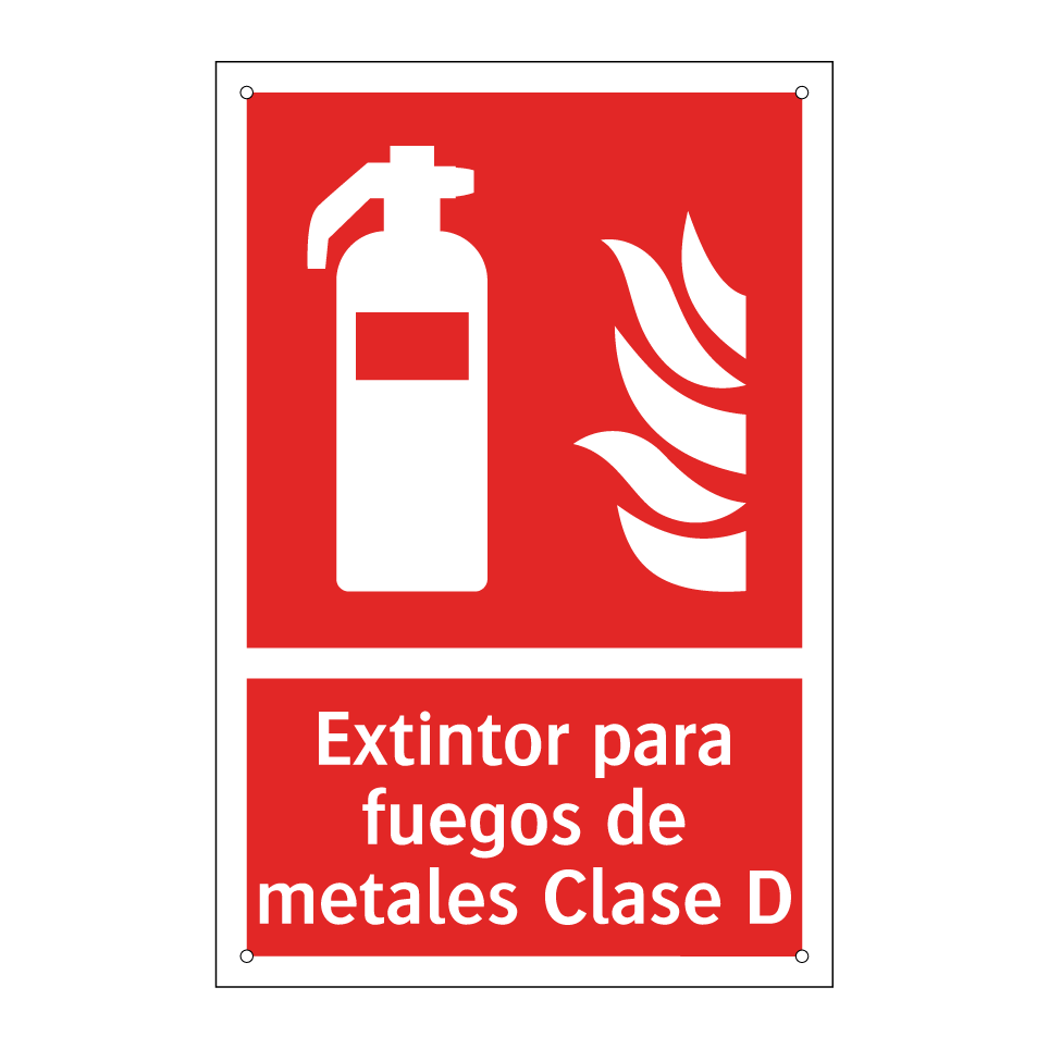 Extintor para fuegos de metales Clase D