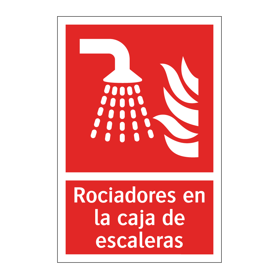 Rociadores en la caja de escaleras