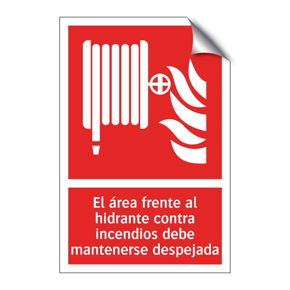 El área frente al hidrante contra incendios debe mantenerse despejada