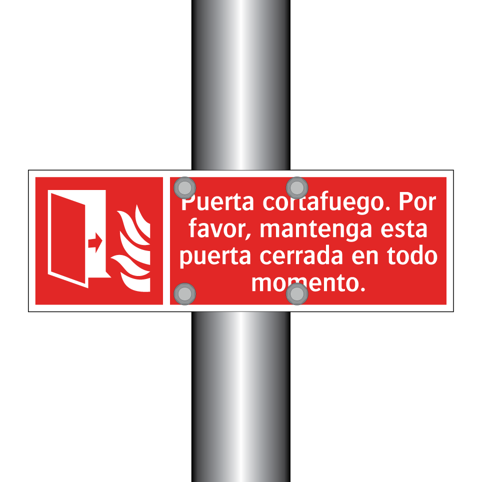 Puerta cortafuego. Por favor, mantenga esta puerta cerrada en todo momento.