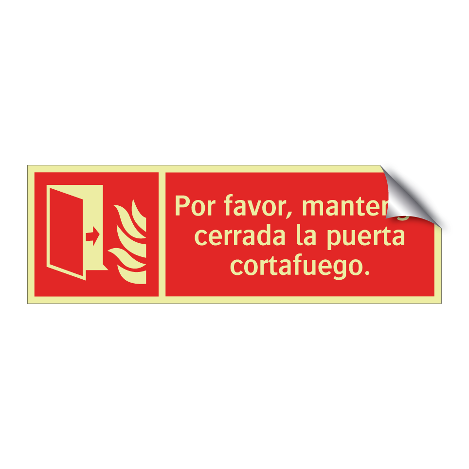 Por favor, mantenga cerrada la puerta cortafuego.