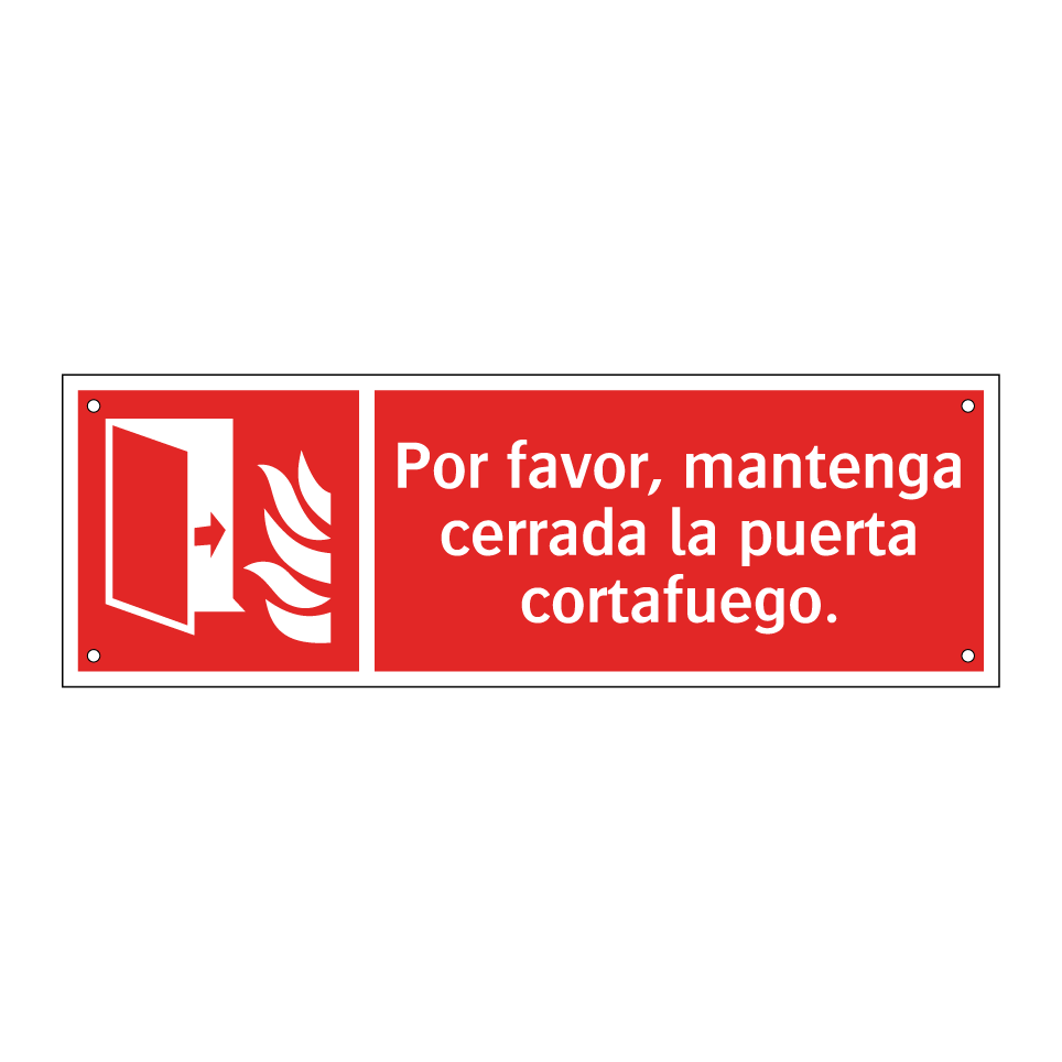 Por favor, mantenga cerrada la puerta cortafuego.