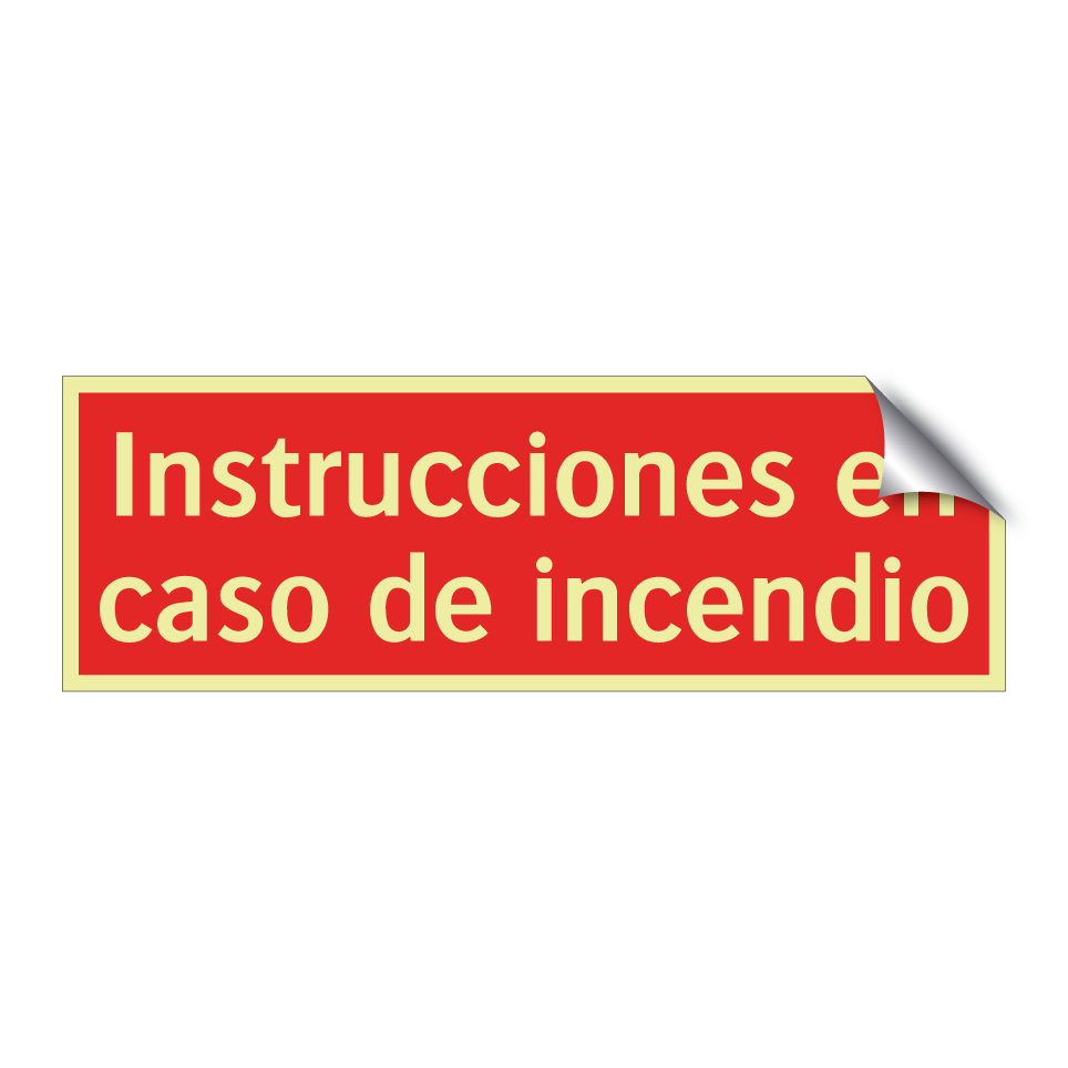 Instrucciones en caso de incendio