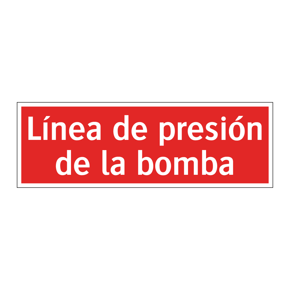 Línea de presión de la bomba