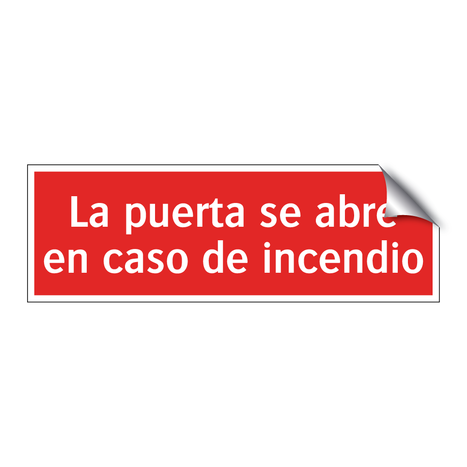 La puerta se abre en caso de incendio