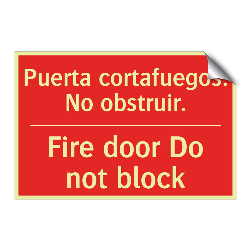 Puerta cortafuegos. No /.../ - Fire door Do not block