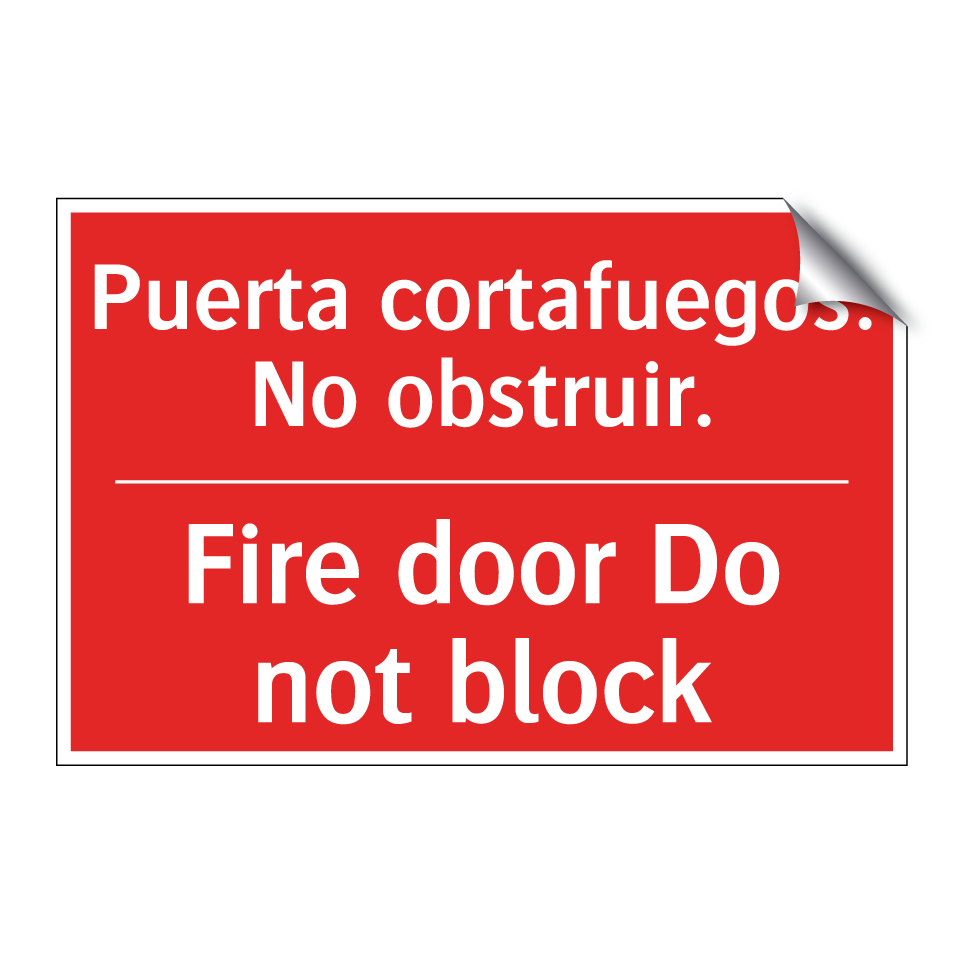 Puerta cortafuegos. No /.../ - Fire door Do not block