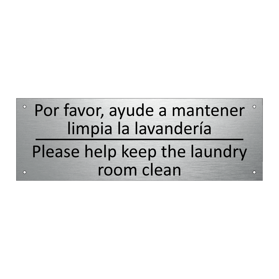 Por favor, ayude a mantener /.../ - Please help keep the laundry /.../