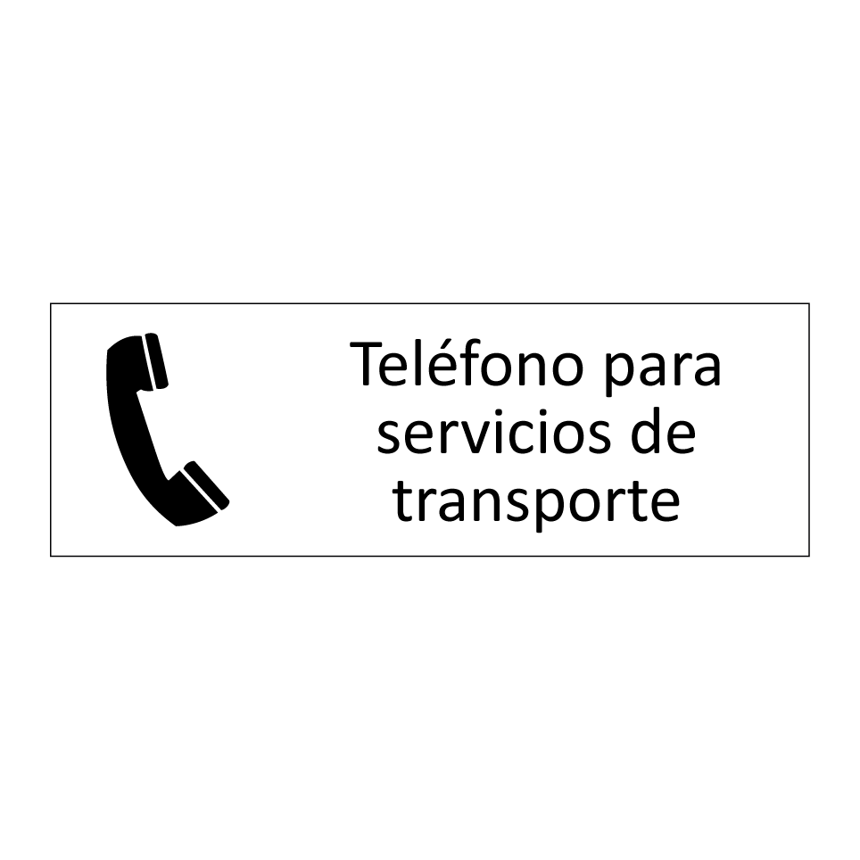 Teléfono para servicios de transporte