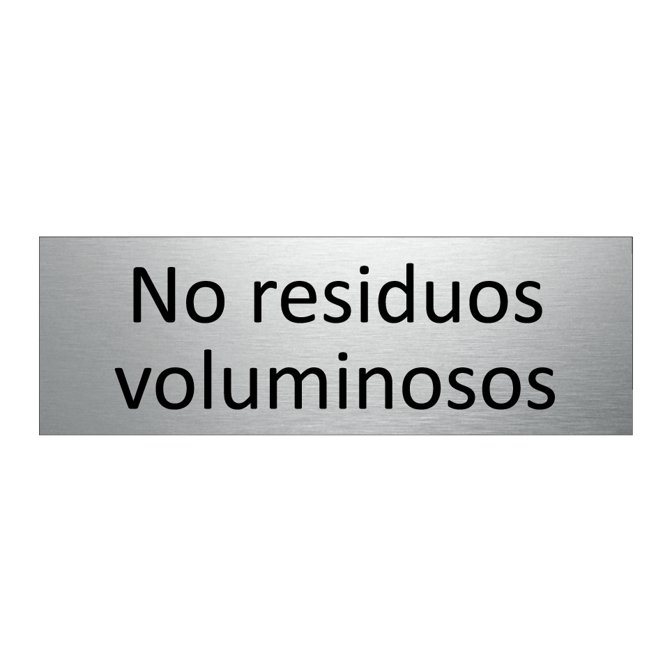 No residuos voluminosos